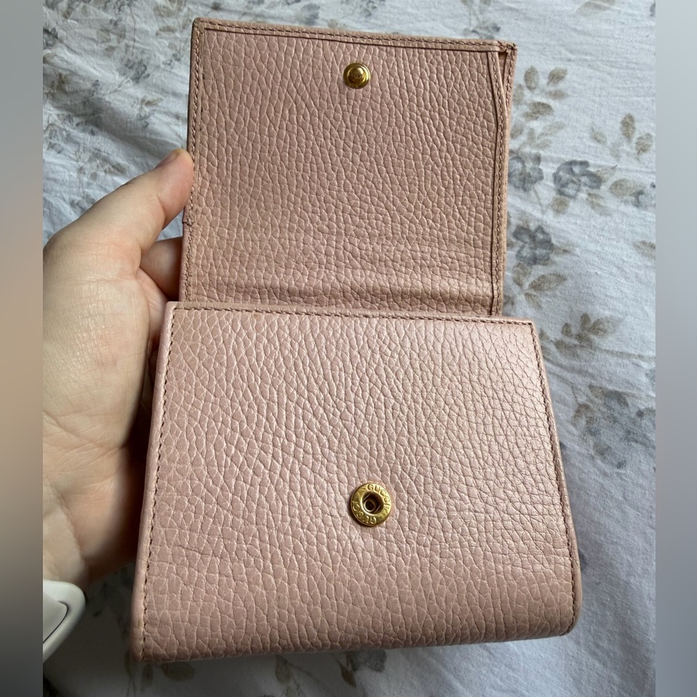 Authentic Gucci GG Marmont Blush Pink Leather Compact Wallet - Picture 13 of 17